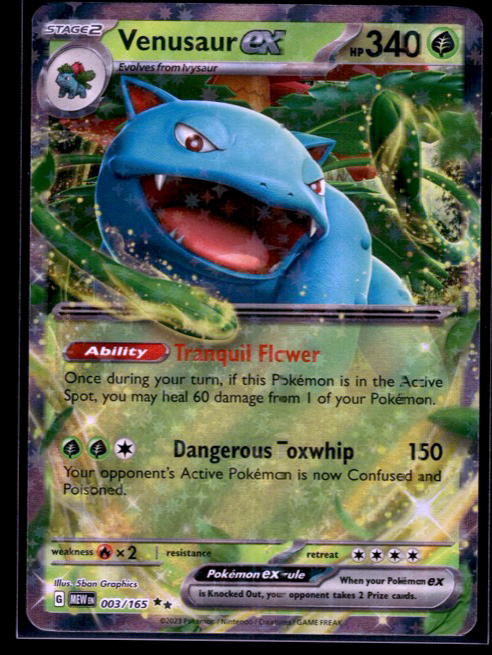 Venusaur ex #003/165 (RR) Holo Near Mint
