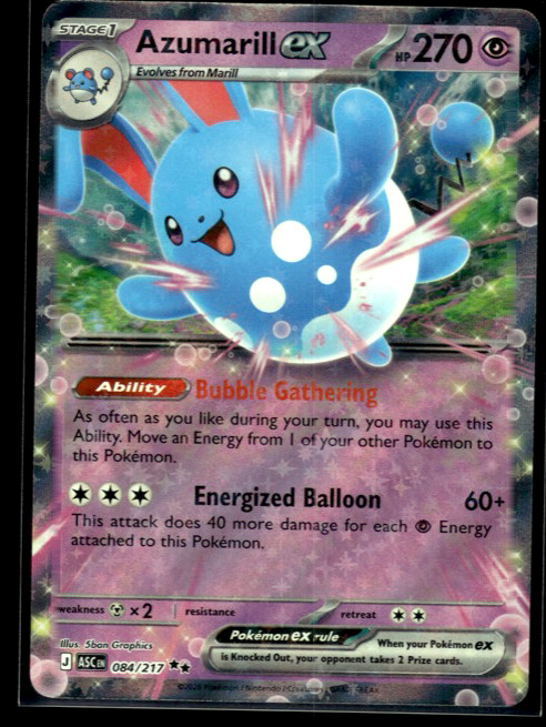 Azumarill ex #084/217 (RR) Holo Near Mint