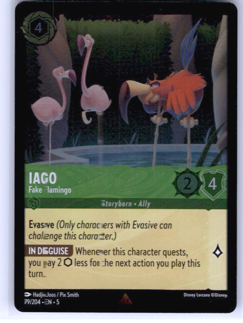 Iago - Fake Flamingo #79/204 (Rare) Cold Foil Near Mint