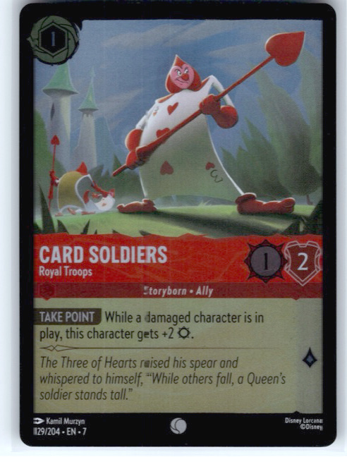 Card Soldiers - Royal Troops #129/204 Cold Foil Near Mint
