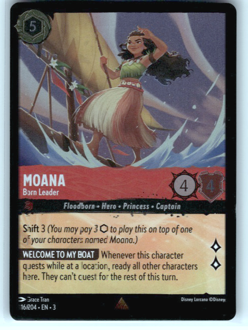 Moana - Born Leader #116/204 (Rare) Cold Foil Near Mint