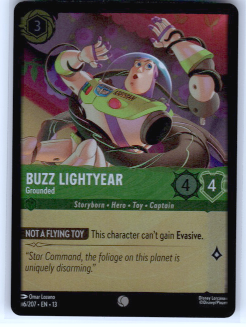 Buzz Lightyear - Grounded #76/207 Cold Foil Near Mint