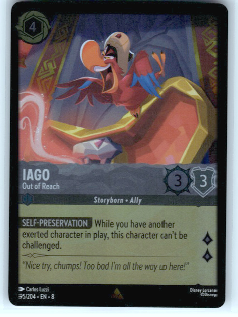 Iago - Out of Reach #195/204 (Rare) Cold Foil Near Mint