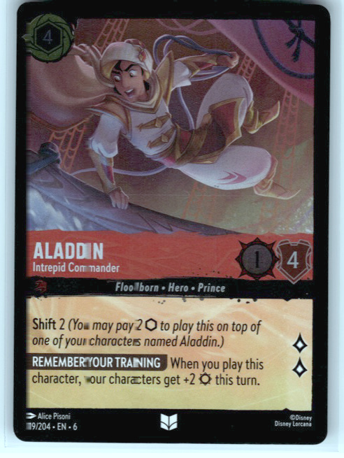 Aladdin - Intrepid Commander #119/204 Cold Foil Near Mint