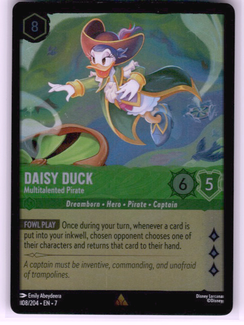 Daisy Duck - Multitalented Pirate #108/204 (Rare) Cold Foil Near Mint