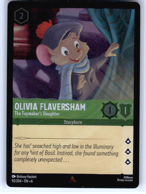 Olivia Flaversham - The Toymaker's Daughter #92/204 (Rare) Cold Foil Near Mint