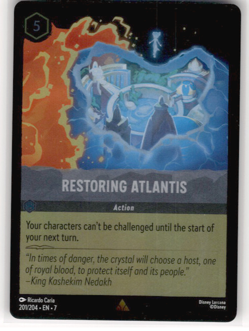 Restoring Atlantis #201/204 (Rare) Cold Foil Near Mint