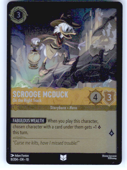 Scrooge McDuck On the Right Track #39 (Rare) Cold Foil Near Mint