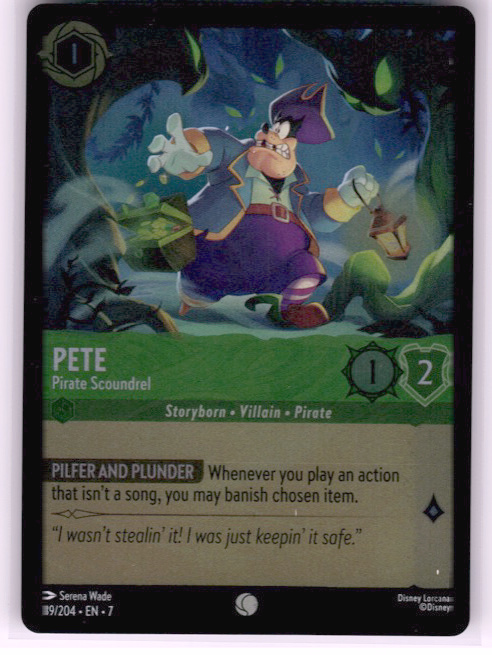 Pete - Pirate Scoundrel #89/204 Cold Foil Near Mint