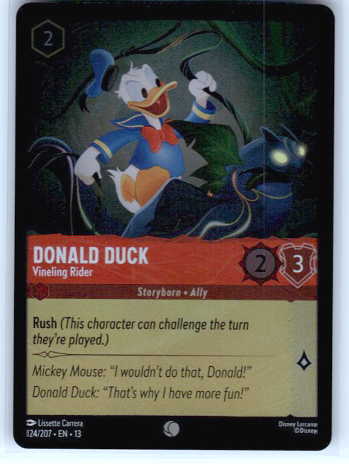 Donald Duck - Vineling Rider #124/207 Cold Foil Near Mint