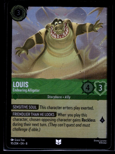Louis - Endearing Alligator #95/204 Cold Foil Near Mint