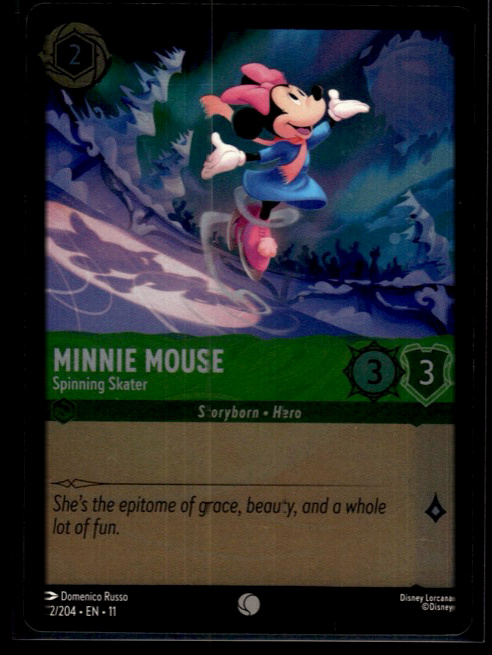 Minnie Mouse - Spinning Skater #72/204 Cold Foil Near Mint
