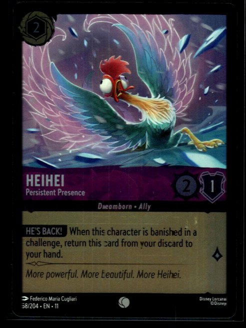 HeiHei - Persistent Presence #58/204 Cold Foil Near Mint