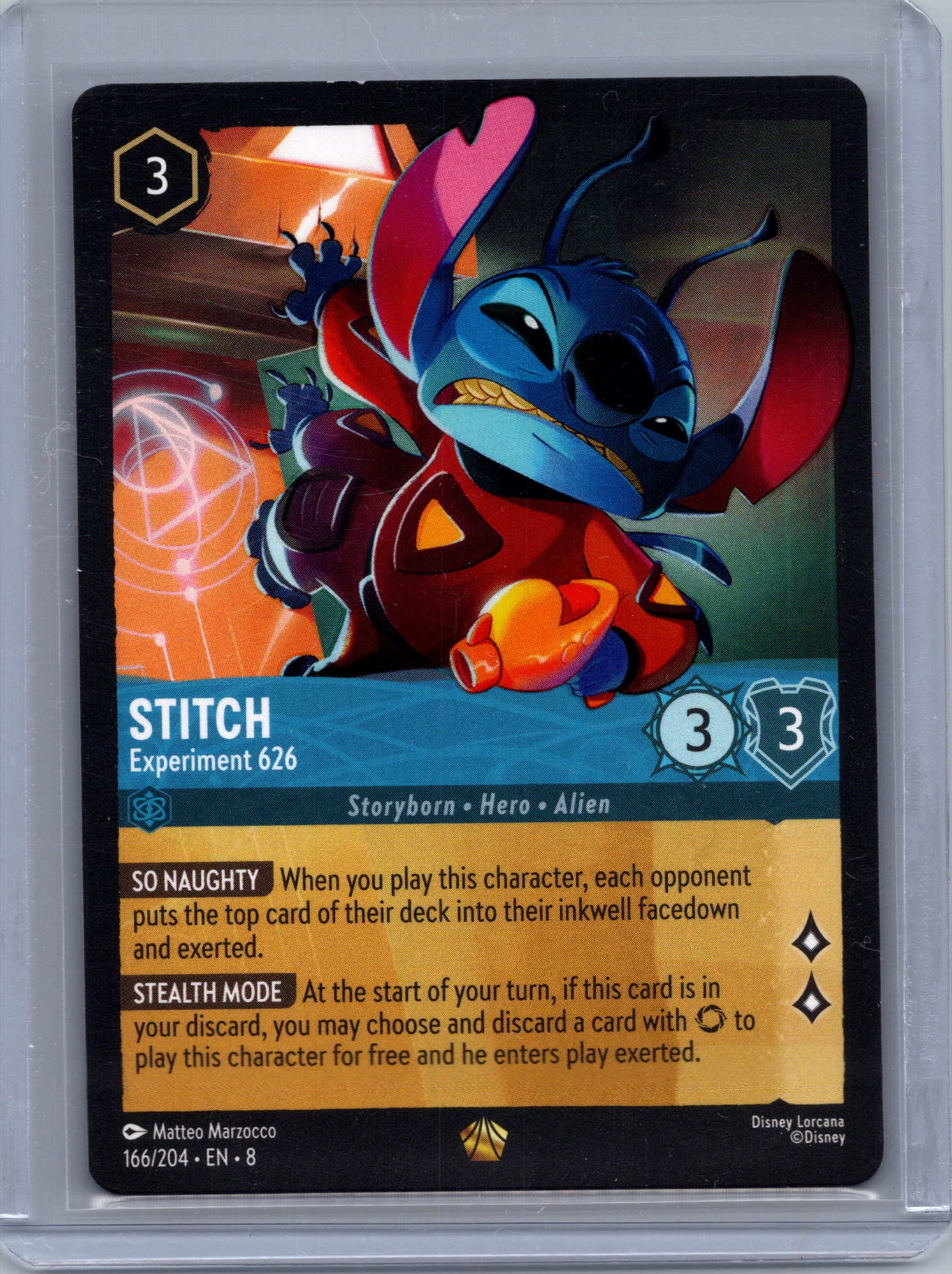 Stitch - Experiment 626 #166/204 (Legendary) Near Mint