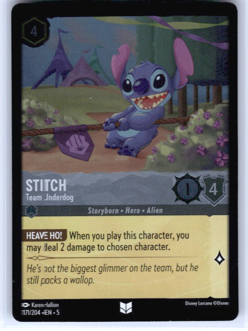 Stitch - Team Underdog #171/204 Cold Foil Near Mint