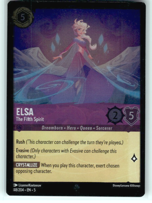 Elsa - The Fifth Spirit #48/204 (Super Rare) Cold Foil Near Mint
