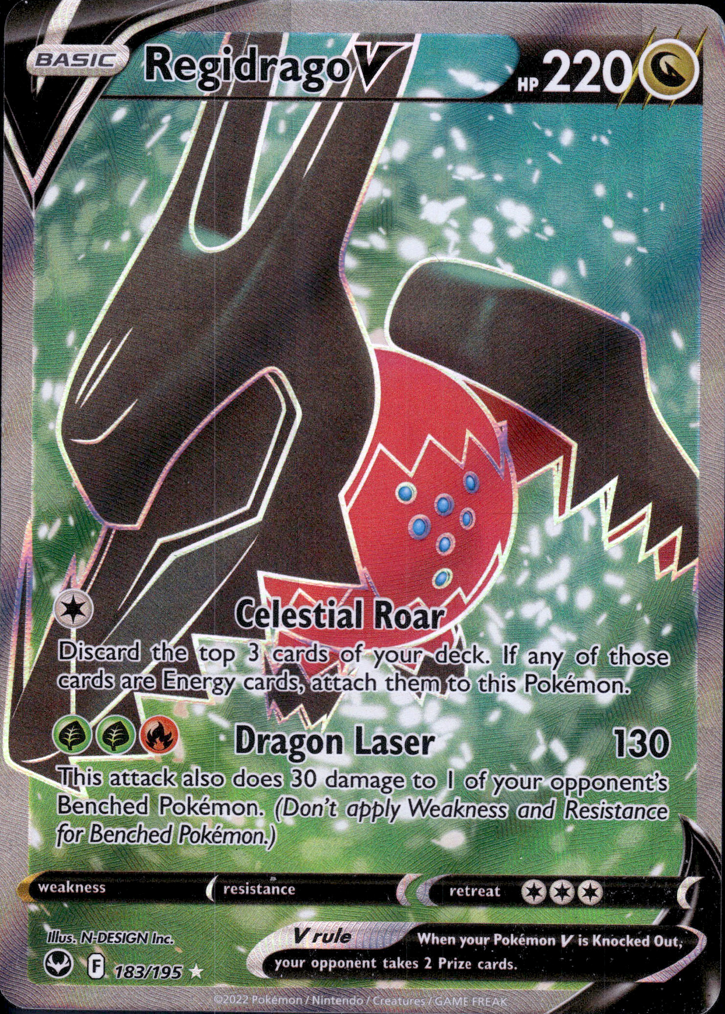 Regidrago V (Full Art) #183/195 (UR) Holo Mint