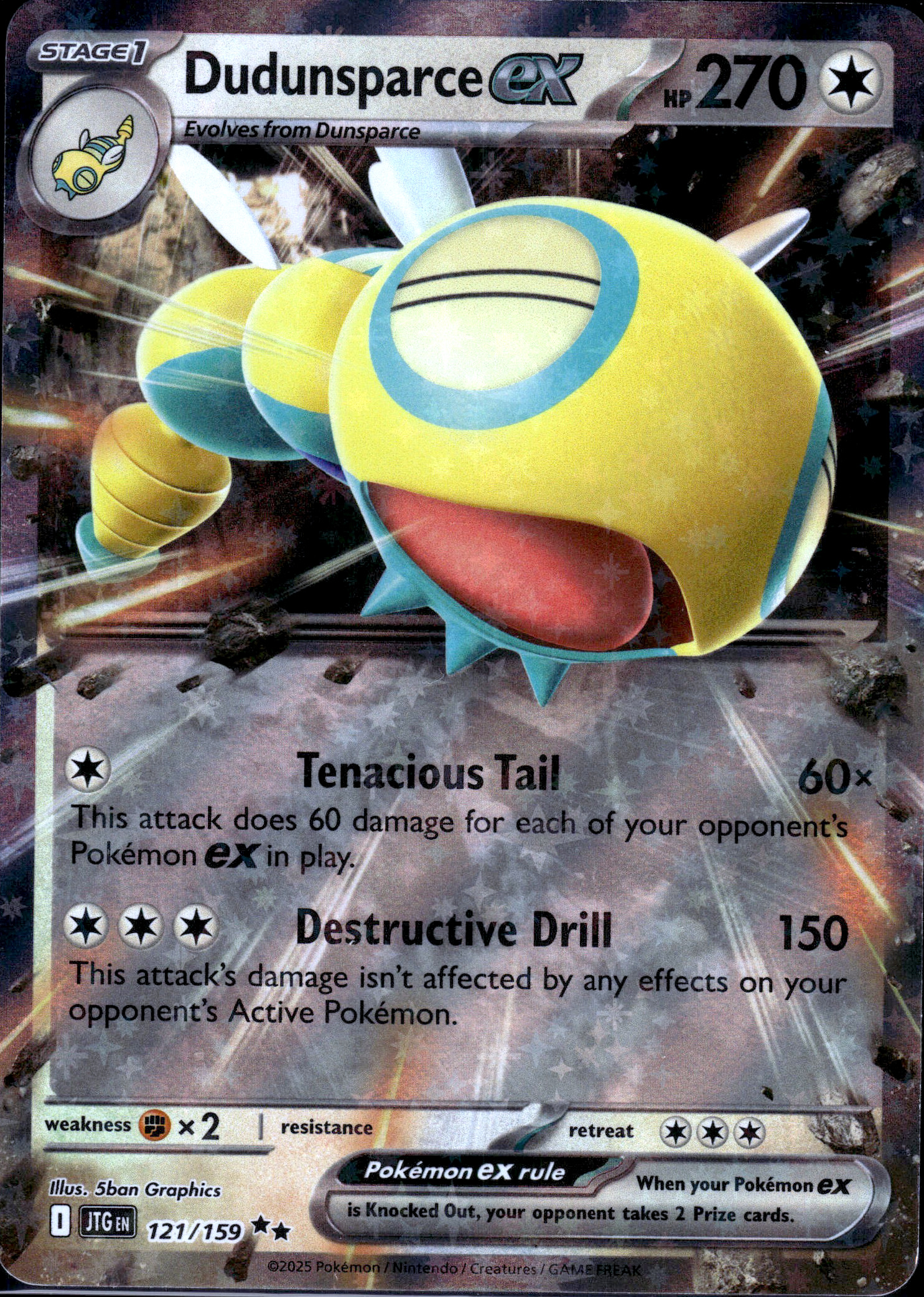Dudunsparce ex #121/159 (RR) Holo Mint