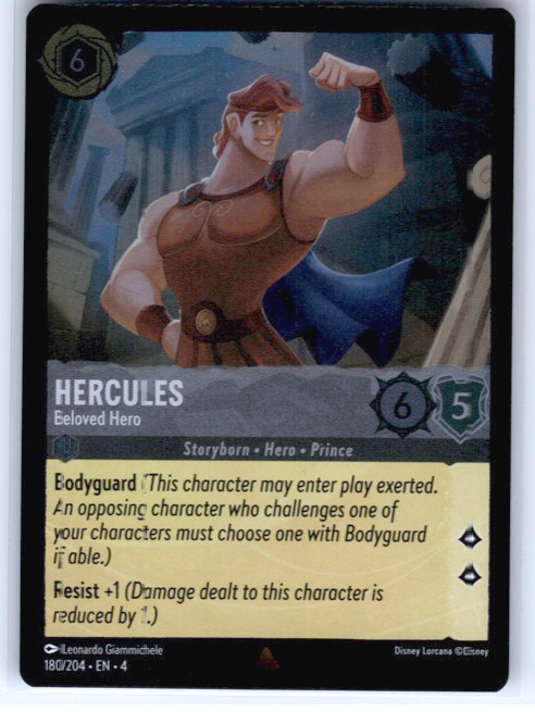 Hercules - Beloved Hero #180/204 (Rare) Cold Foil Near Mint