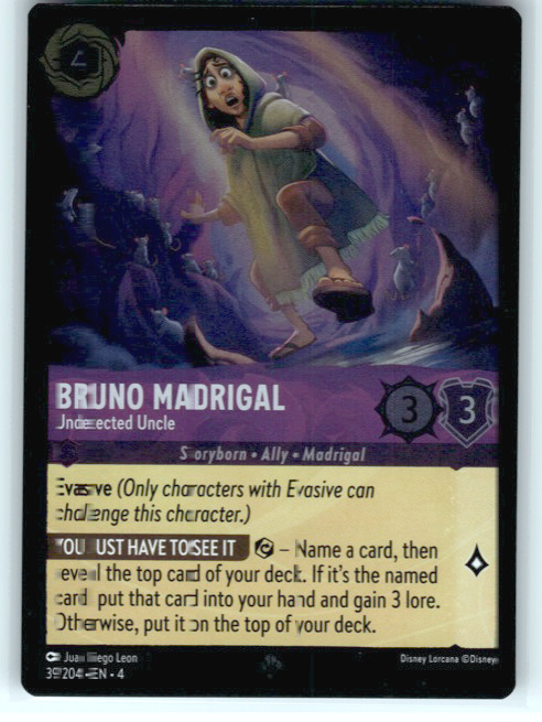 Bruno Madrigal - Undetected Uncle #39/204 (Super Rare) Cold Foil Near Mint