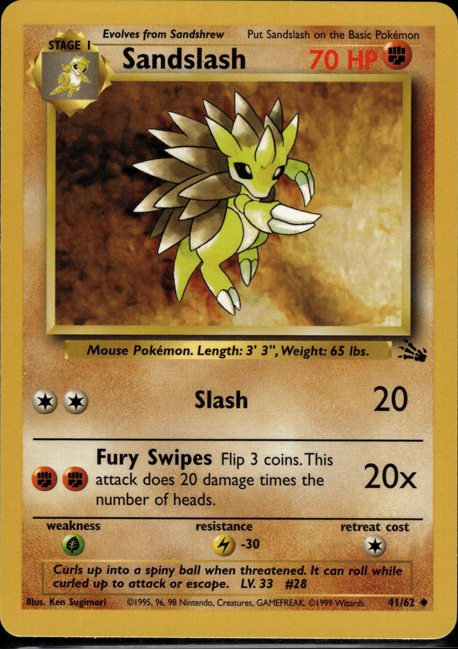 Sandslash #41/62 Mint