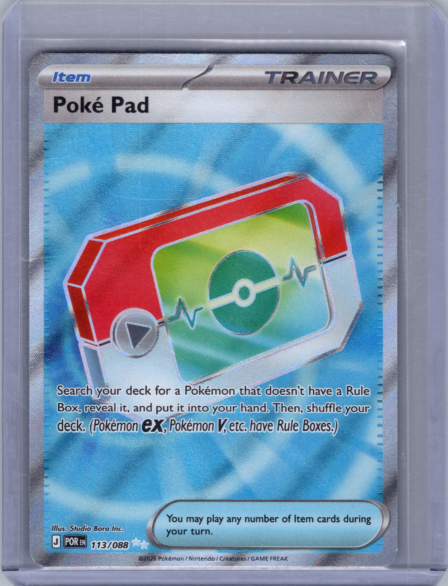 Poke Pad 113 088 #113 Holo Near Mint
