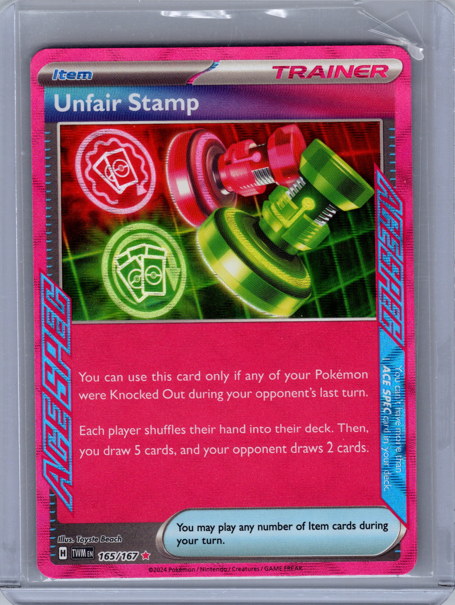 Unfair Stamp #165/167 (ACE SPEC) Holo Near Mint