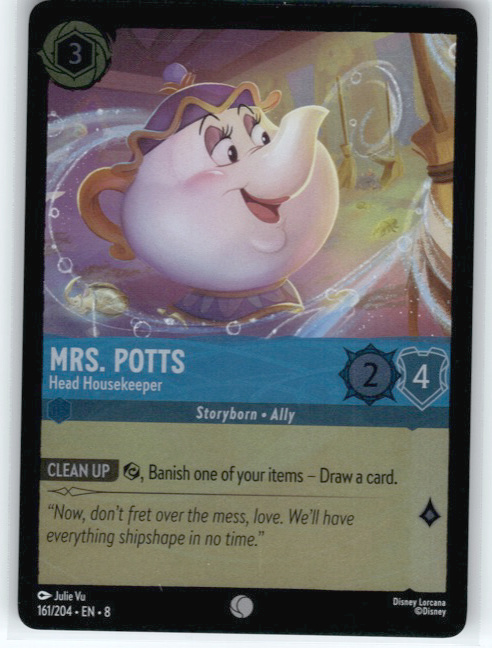 Mrs. Potts - Head Housekeeper #161/204 Cold Foil Near Mint