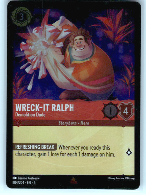 Wreck-It Ralph - Demolition Dude #104/204 (Rare) Cold Foil Near Mint