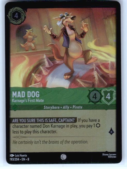 Mad Dog - Karnage's First Mate #93/204 Cold Foil Near Mint