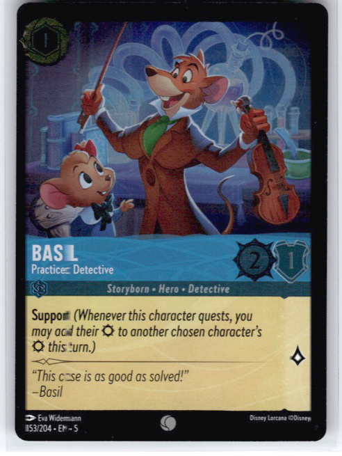 Basil - Practiced Detective #153/204 Cold Foil Near Mint
