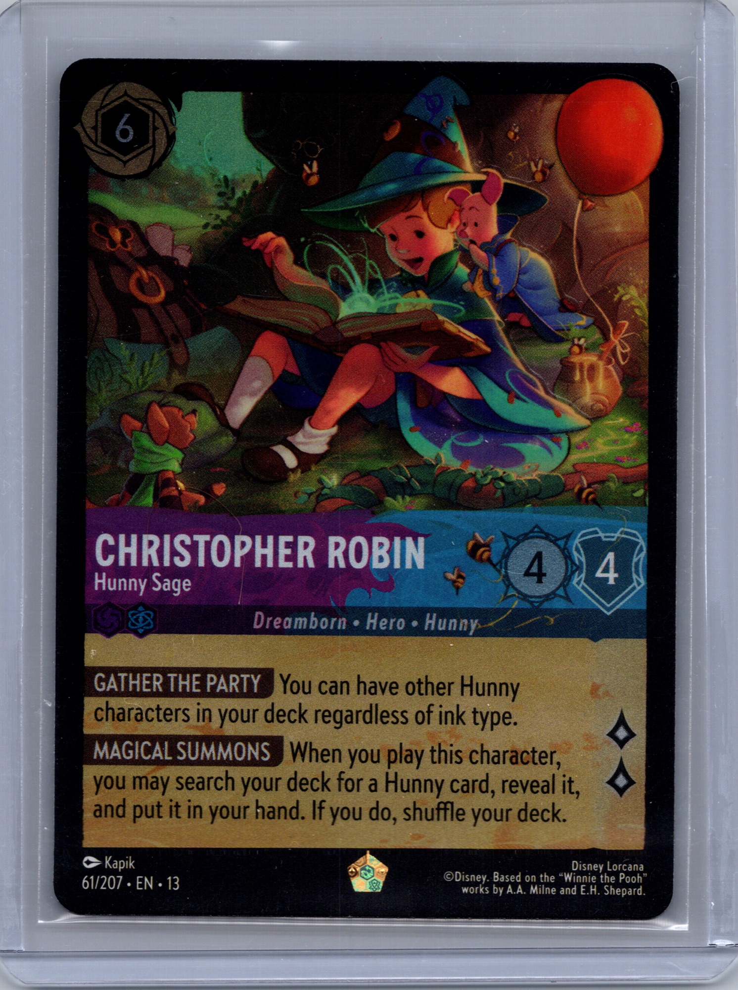 Christopher Robin - Hunny Sage #61/207 (Legendary) Cold Foil Near Mint