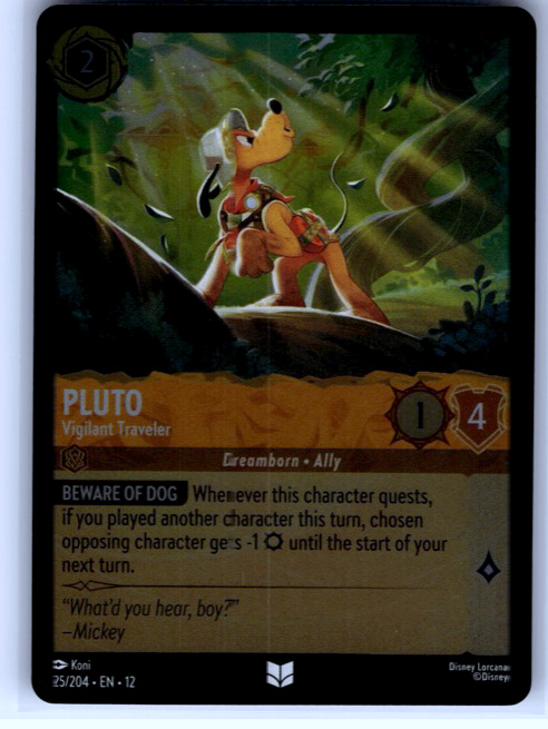 Pluto - Vigilant Traveler #25/204 Cold Foil Near Mint