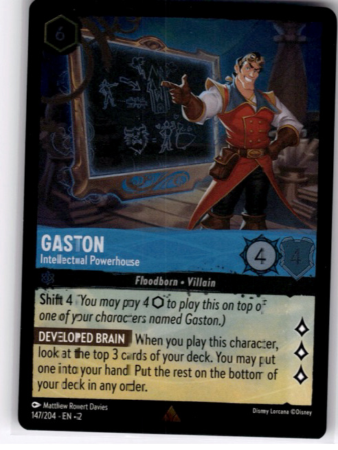 Gaston - Intellectual Powerhouse #147/204 (Rare) Cold Foil Near Mint