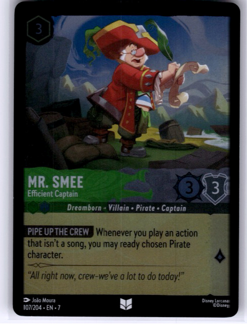 Mr. Smee - Efficient Captain #107/204 Cold Foil Near Mint