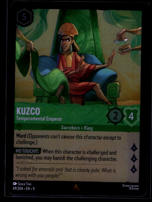 Kuzco - Temperamental Emperor #69/204 (Rare) Cold Foil Near Mint