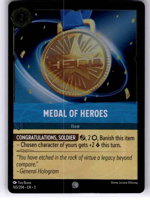 Medal of Heroes #165/204 Cold Foil Near Mint