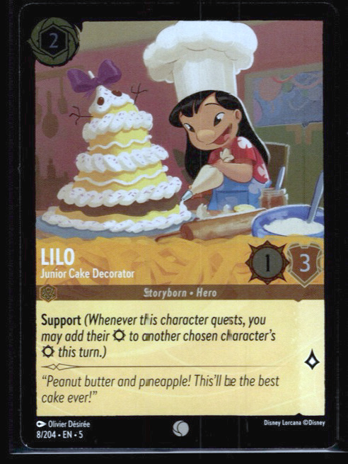 Lilo - Junior Cake Decorator #8/204 Cold Foil Near Mint