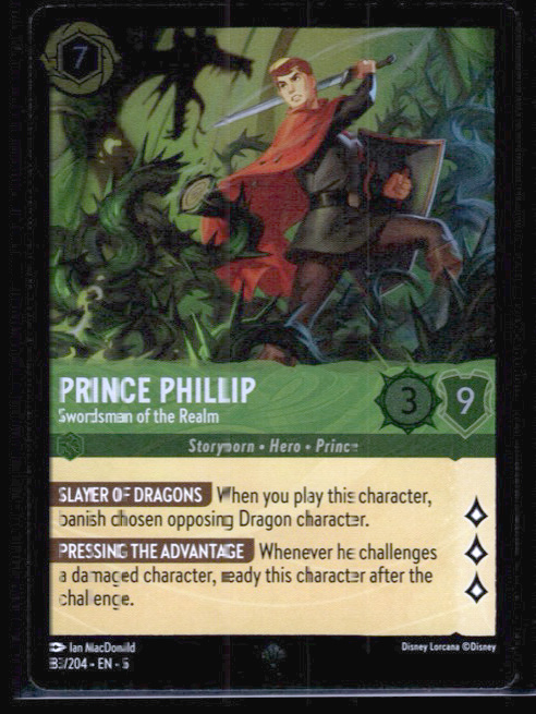 Prince Phillip - Swordsman of the Realm #83/204 (Super Rare) Cold Foil Near Mint
