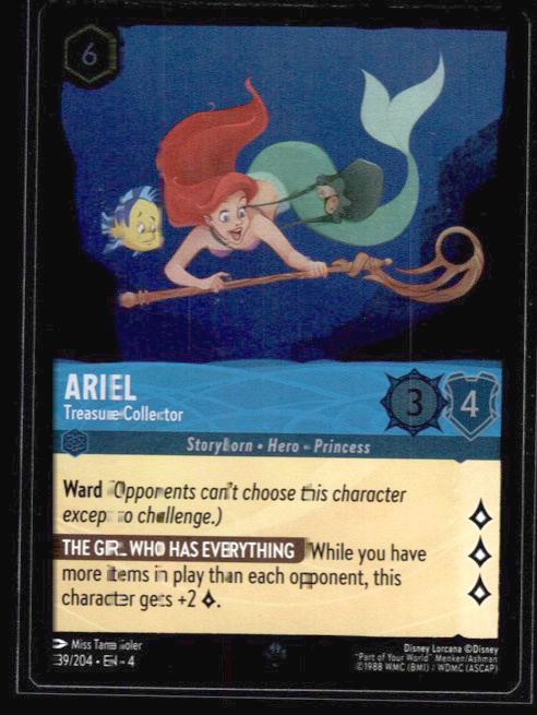 Ariel - Treasure Collector #139/204 (Super Rare) Cold Foil Near Mint