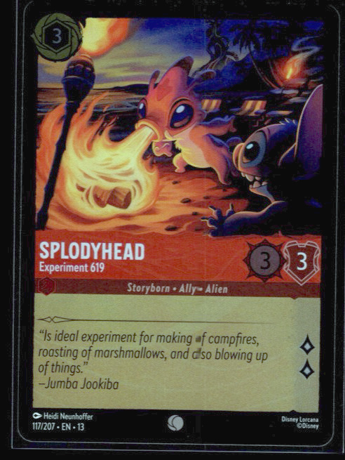 Splodyhead - Experiment 619 #117/207 Cold Foil Near Mint