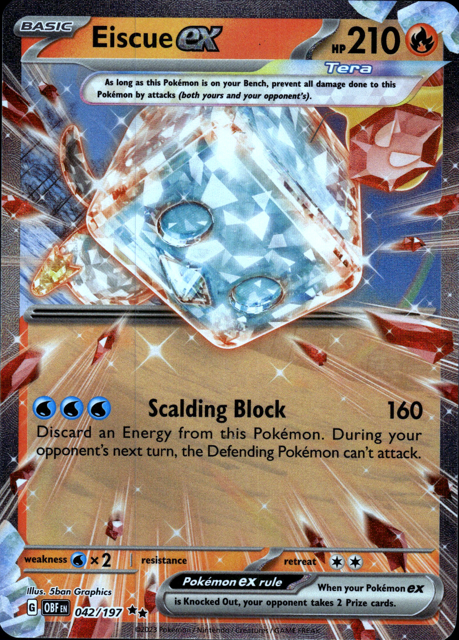 Eiscue ex (Holiday Calendar) #042/197 (RR) Holo Mint