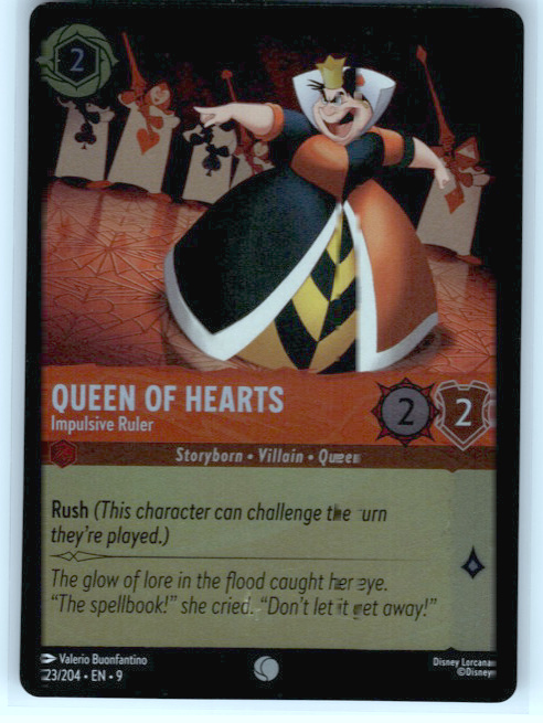 Queen of Hearts - Impulsive Ruler #123/204 Cold Foil Near Mint