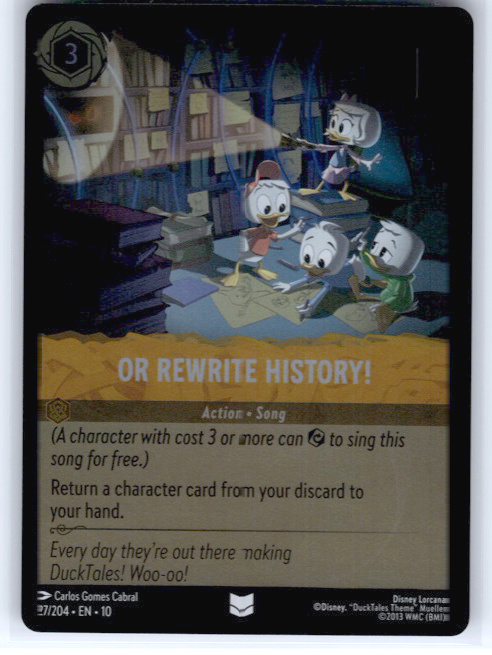 Or Rewrite History! #27/204 Cold Foil Near Mint