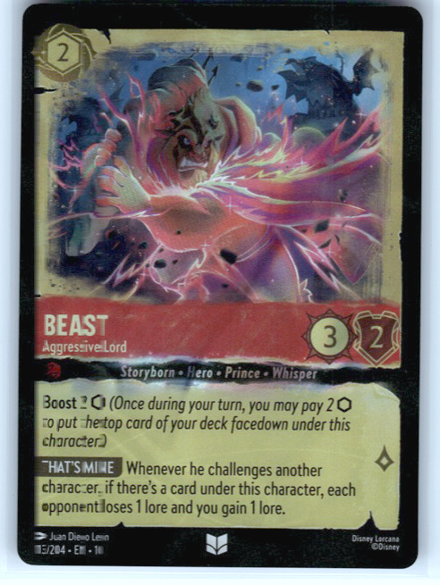 Beast - Aggressive Lord #113/204 Cold Foil Near Mint