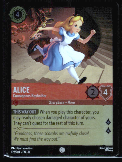 Alice - Courageous Keyholder #127/204 Cold Foil Near Mint