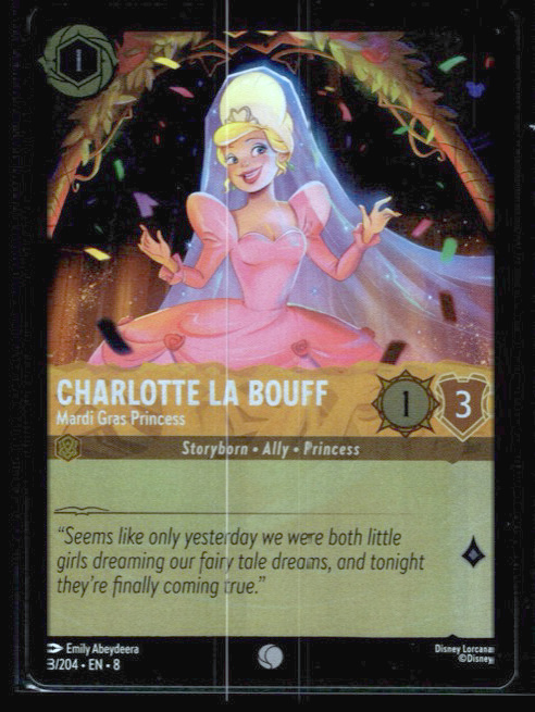 Charlotte La Bouff - Mardi Gras Princess #8/204 Cold Foil Near Mint