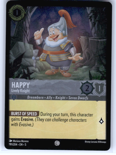 Happy - Lively Knight #191/204 Cold Foil Near Mint