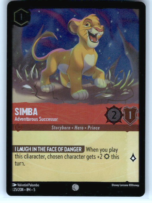 Simba - Adventurous Successor #125/204 Cold Foil Near Mint
