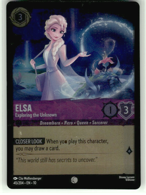 Elsa - Exploring the Unknown #45/204 Cold Foil Near Mint